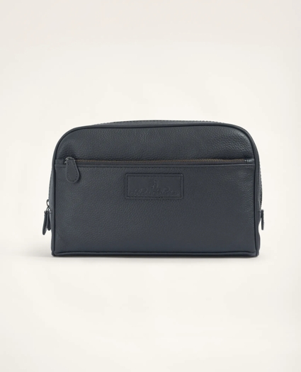 Large Pebbled Leather Dopp Kit, image 1