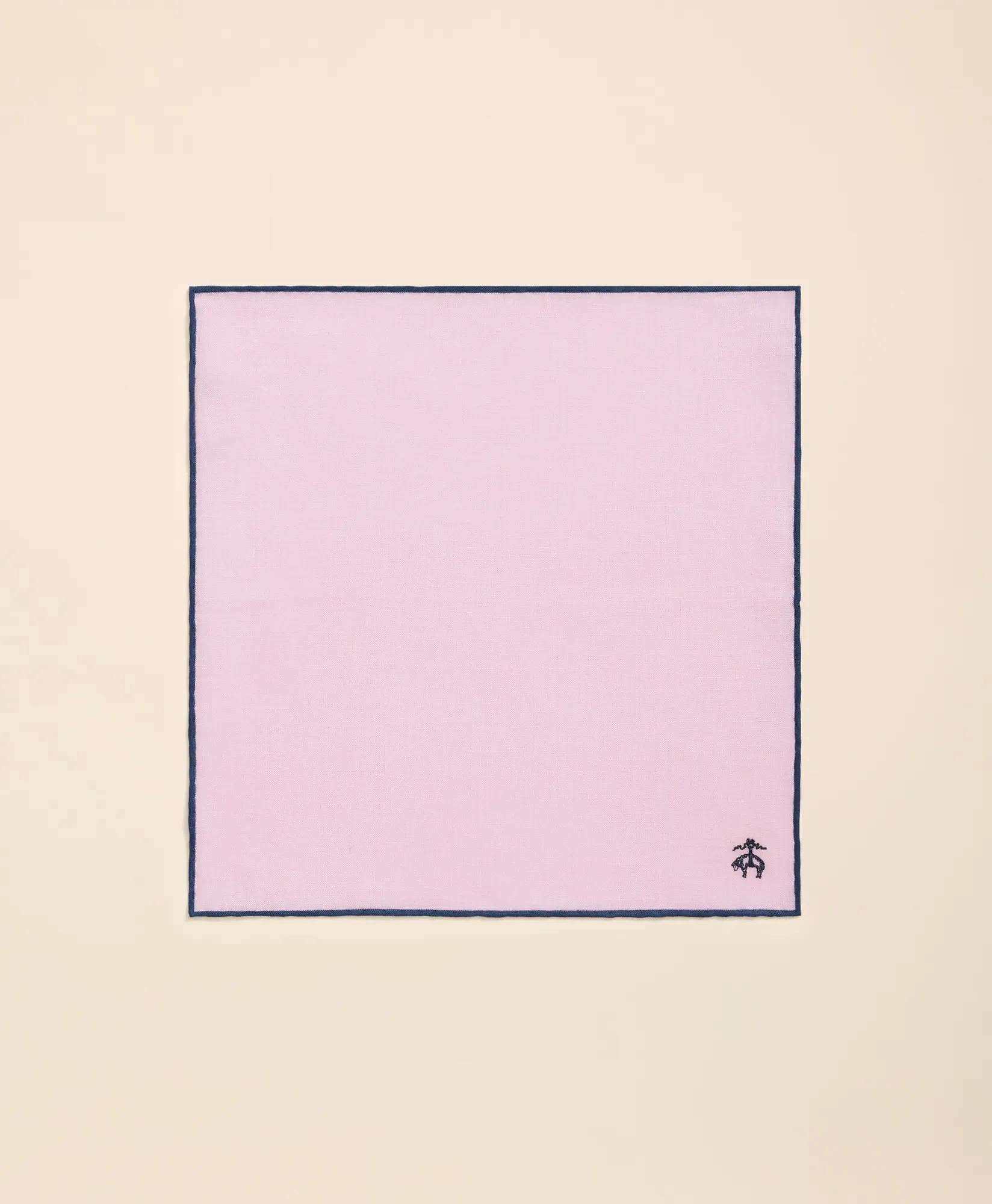 Linen Jacquard Pocket Square Tie - Light Pink