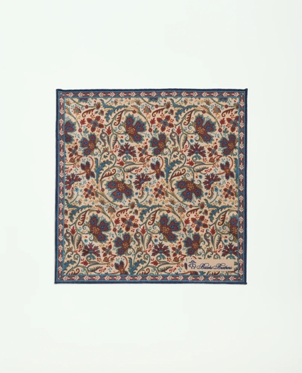 Silk Paisley Leaf Pocket Square, image 2