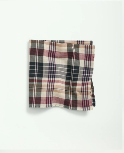 Madras Cotton Pocket Square, image 1