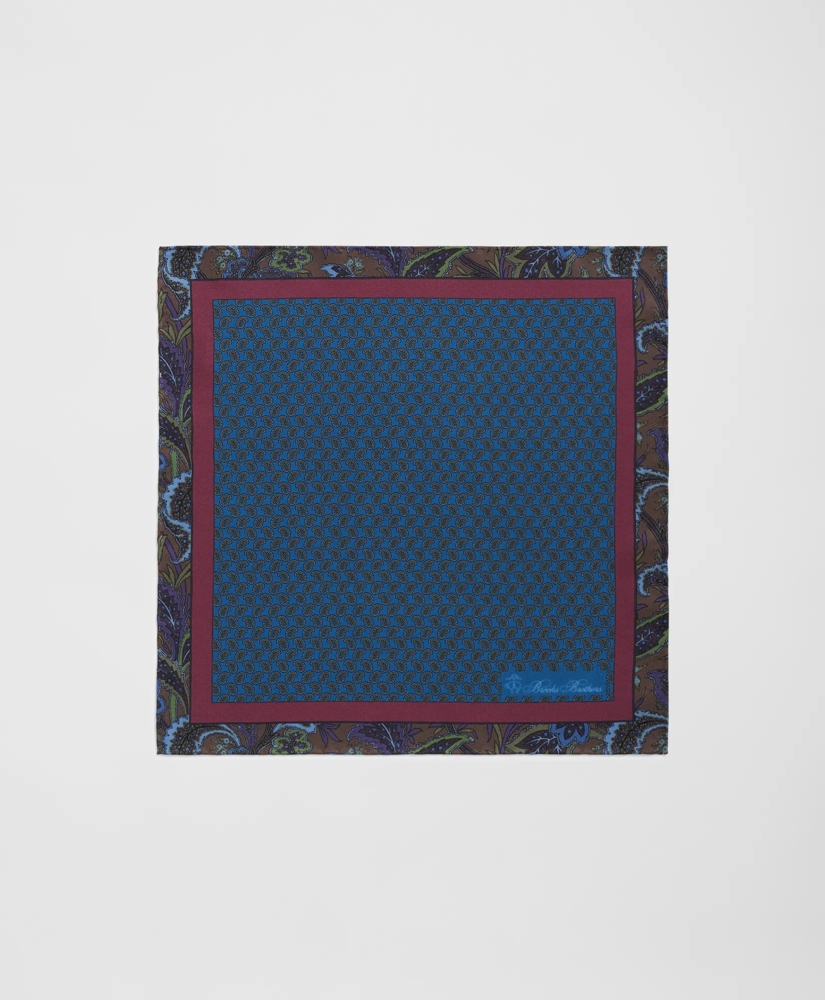Paisley Border Silk Pocket Square