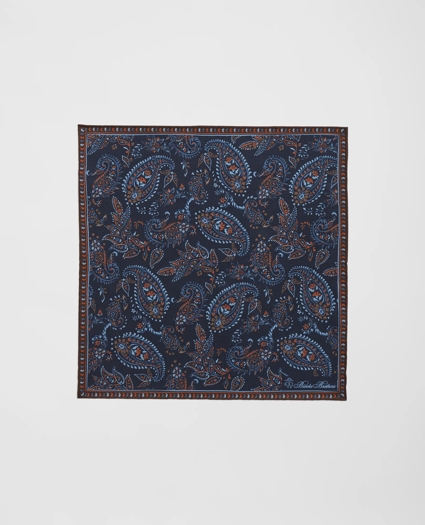 Large Paisley Silk Pocket Square, image 2