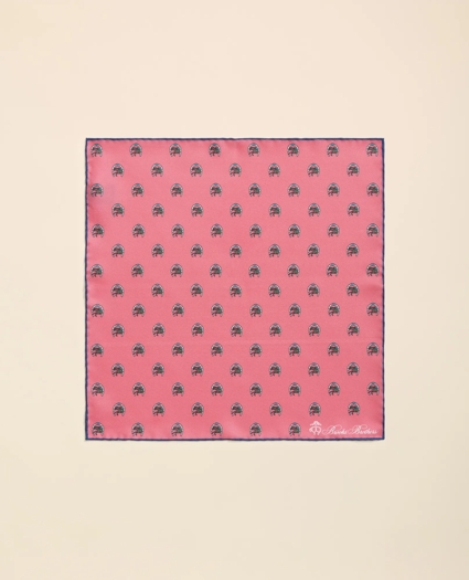 Silk Equestrian Motif Pocket Square, image 2