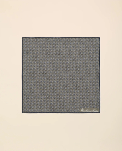 Linen Geometric Pocket Square, image 2