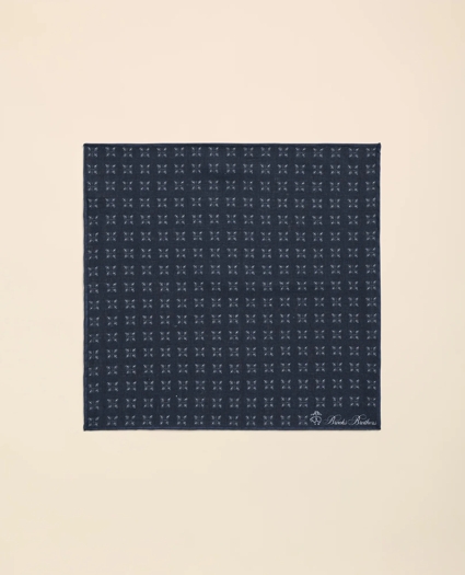 Linen Geometric Pocket Square, image 2
