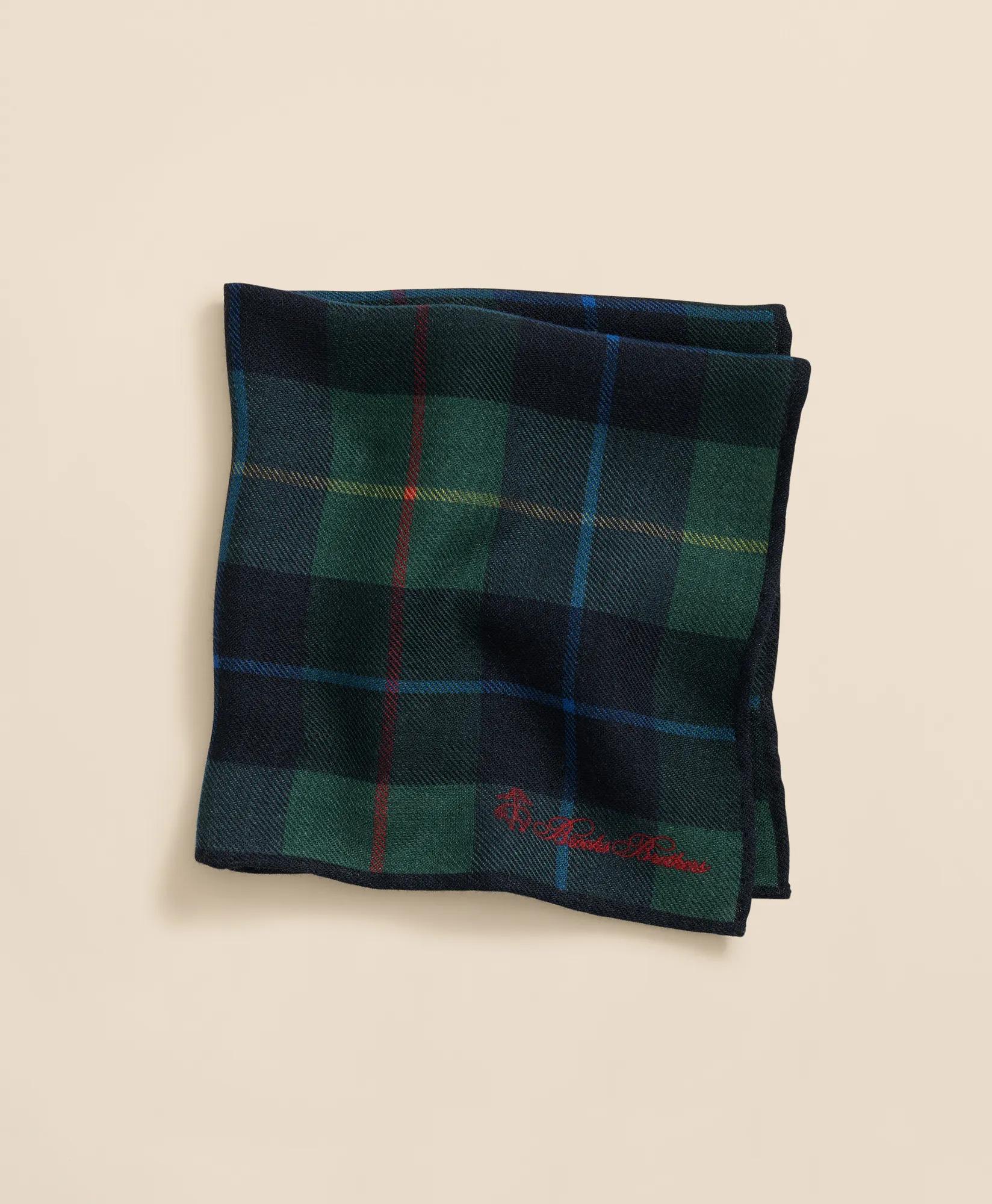 Wool Plaid Pocket Square, image 1