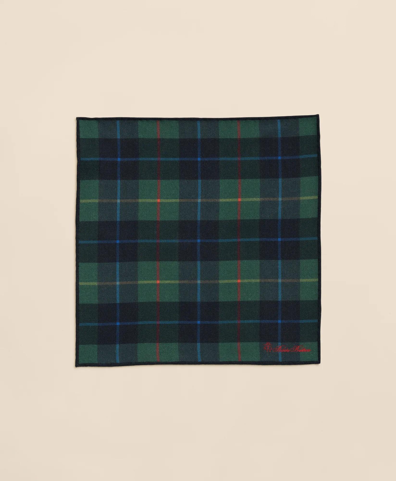 Wool Plaid Pocket Square, image 2