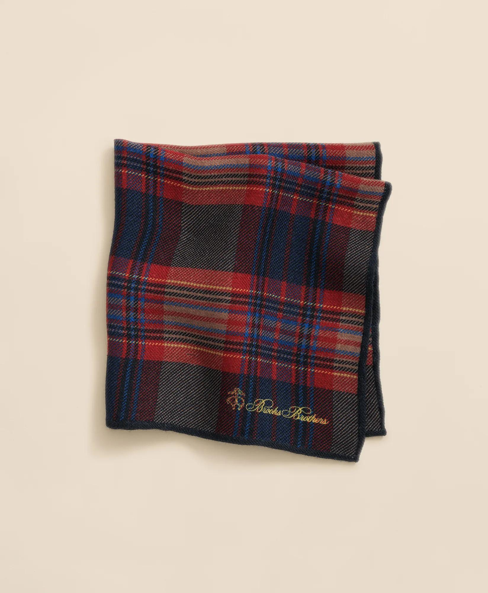 Wool Royal Stewart Tartan Pocket Square, image 1