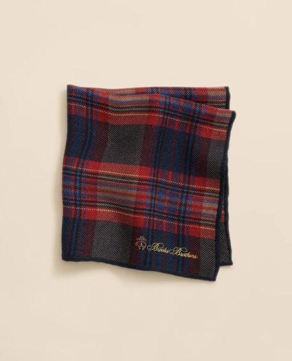 Wool Royal Stewart Tartan Pocket Square, image 1