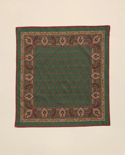 Cotton Paisley Foulard Print Neckerchief, image 1