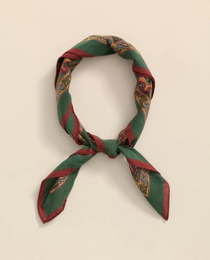 Cotton Paisley Foulard Print Neckerchief, image 3