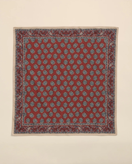 Cotton Medallion Print Neckerchief, image 1