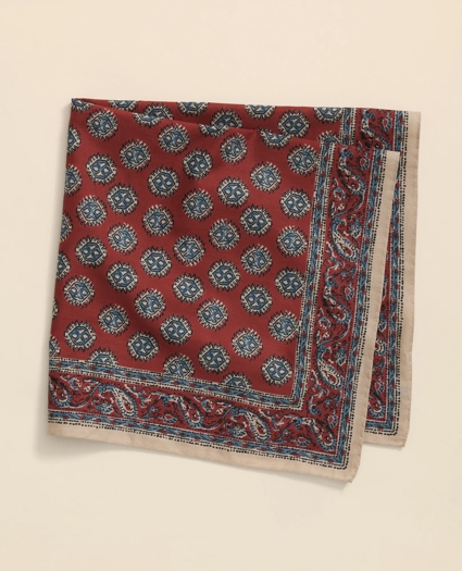 Cotton Medallion Print Neckerchief, image 2