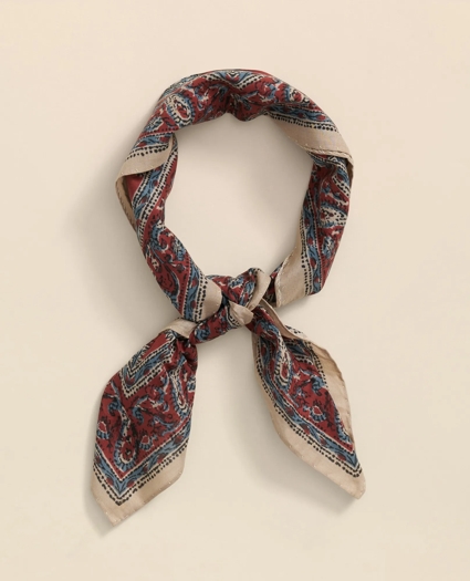 Cotton Medallion Print Neckerchief, image 3