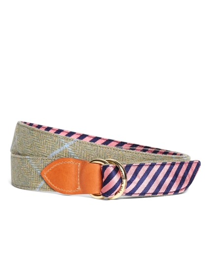Kiel James Patrick Navy and Pink Mini BB#5 Stripe and Herringbone Belt, image 2