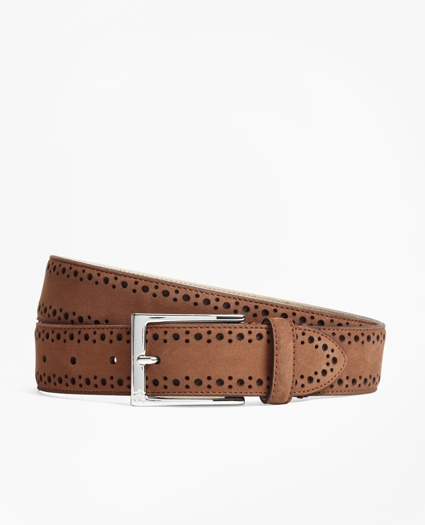 1818 Perforated Stitch Suede Belt