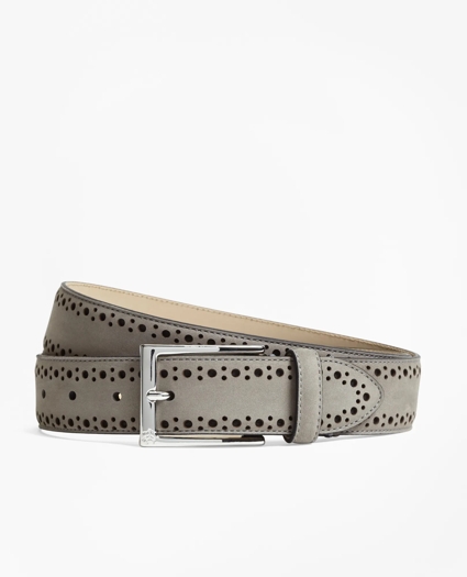 1818 Perforated Stitch Suede Belt