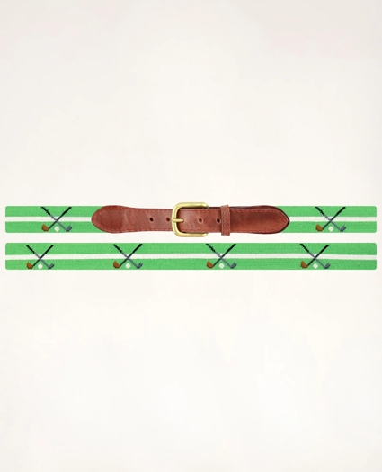 Smathers & Branson Leather Needlepoint Belt, image 2