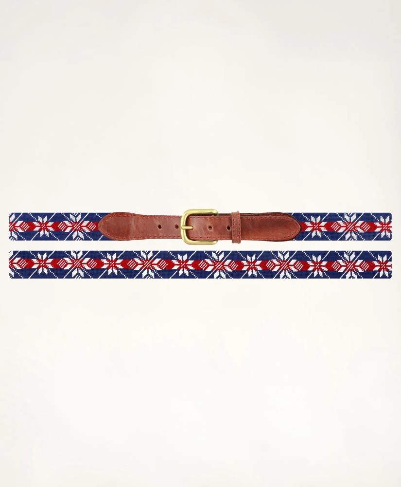 Smathers & Branson Leather Needlepoint Belt, image 2