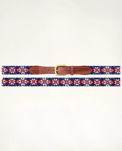 Smathers & Branson Leather Needlepoint Belt, image 2
