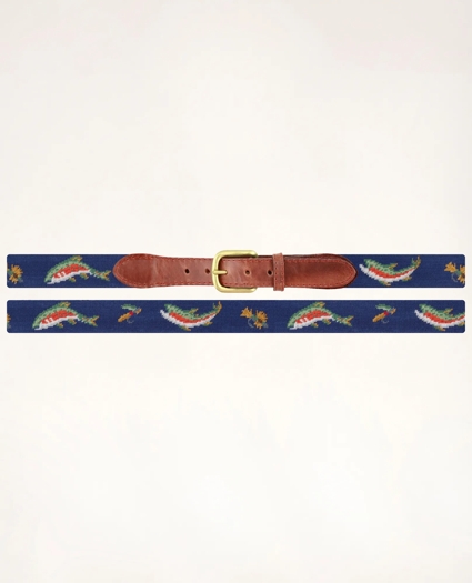 Smathers & Branson Leather Needlepoint Belt, image 2