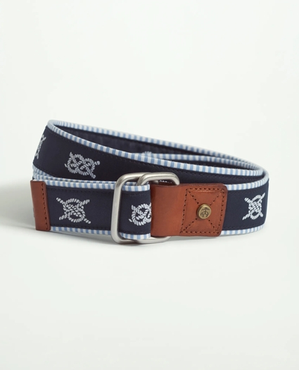 Cotton D-Ring Nautical Knot Belt