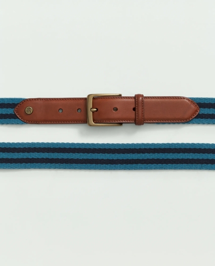 Webbed Cotton Striped Belt, image 2