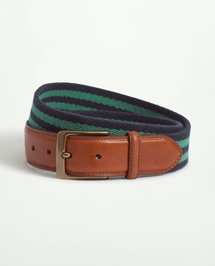 Webbed Cotton Striped Belt