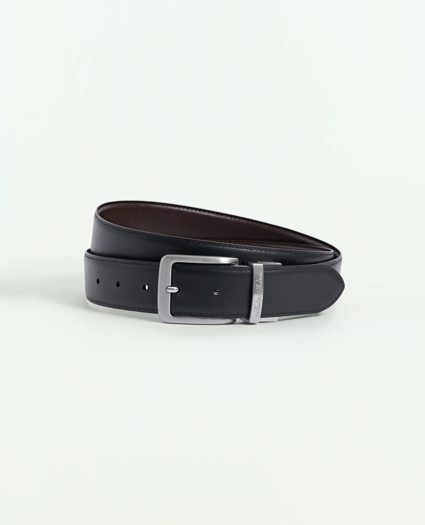 Cuttable Reversible Leather Belt With Changeable Gold-Tone & Silver-Tone Buckles, image 2