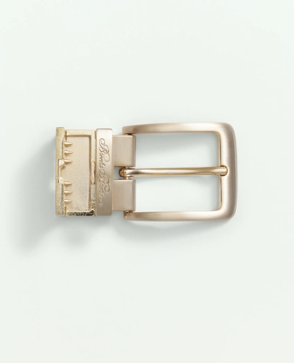 Cuttable Reversible Leather Belt With Changeable Gold-Tone & Silver-Tone Buckles, image 4