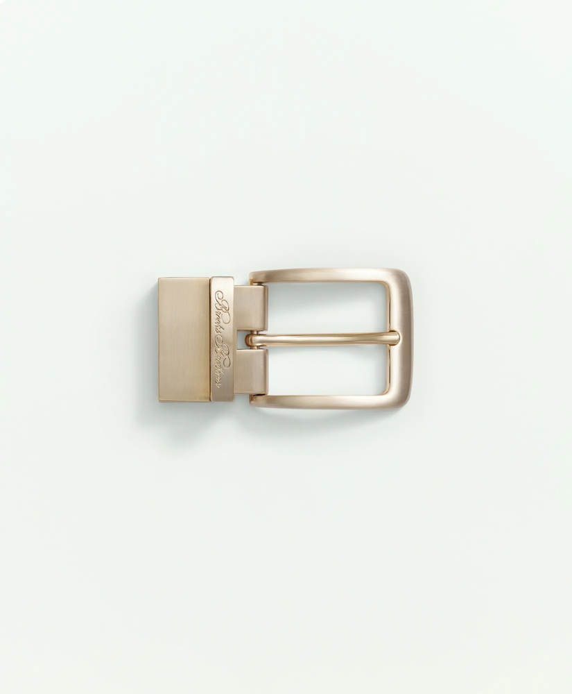 Cuttable Reversible Leather Belt With Changeable Gold-Tone & Silver-Tone Buckles, image 5