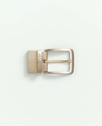 Cuttable Reversible Leather Belt With Changeable Gold-Tone & Silver-Tone Buckles, image 5