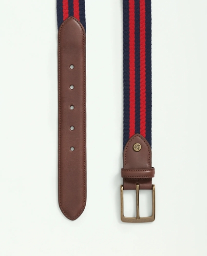 Webbed Cotton Belt With Brass-Tone Buckle, image 3
