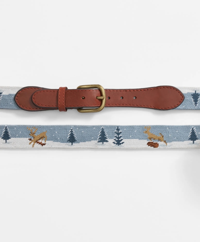 Smathers & Branson Needlepoint Reindeer Belt