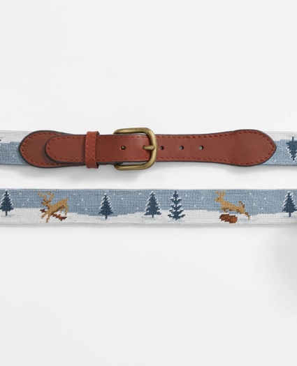 Smathers & Branson Needlepoint Reindeer Belt, image 2
