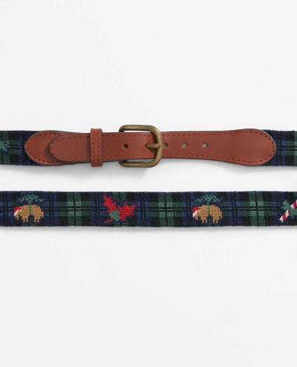 Smathers & Branson Needlepoint Golden Fleece® Holiday Belt, image 2