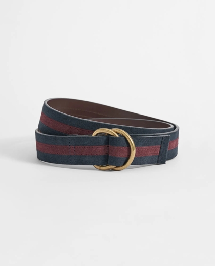 Suede Stripe D-Ring Belt, image 1