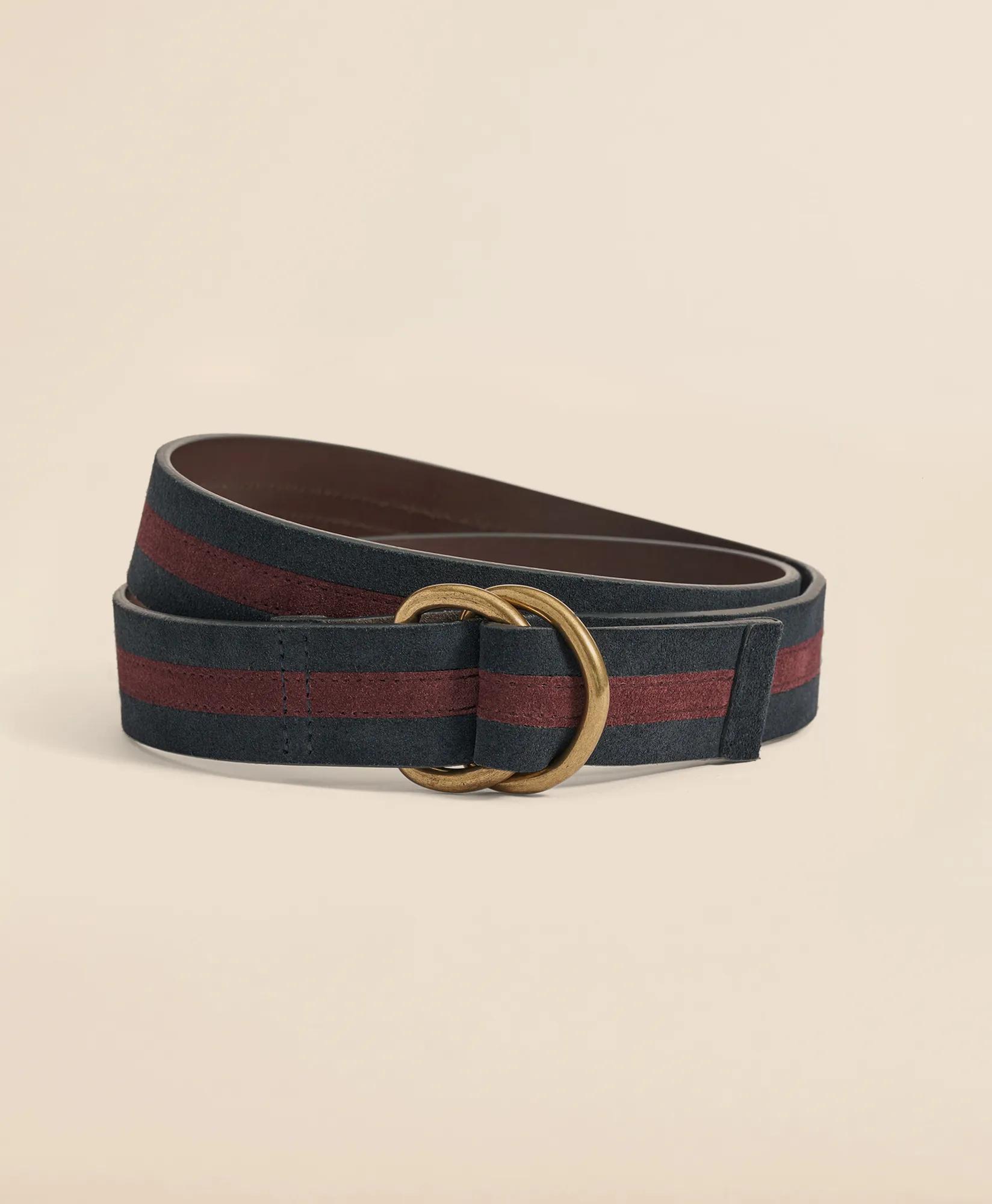 Suede Stripe D-Ring Belt, image 1
