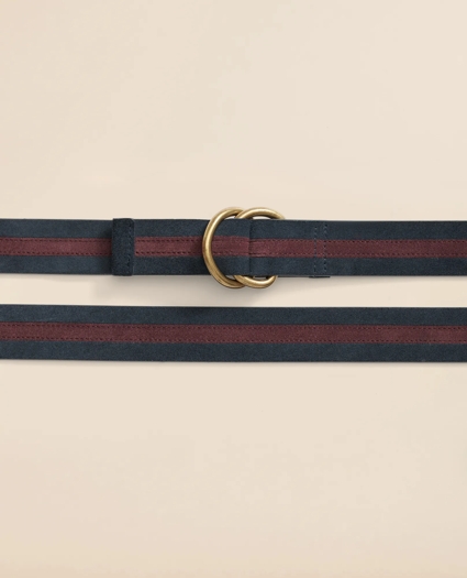 Suede Stripe D-Ring Belt, image 2