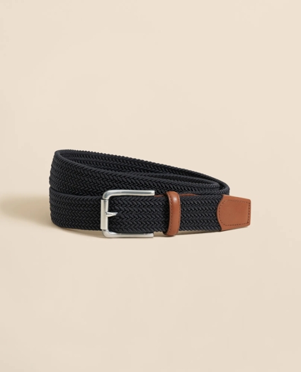 Rubber & Leather Belt With Stretch, image 1