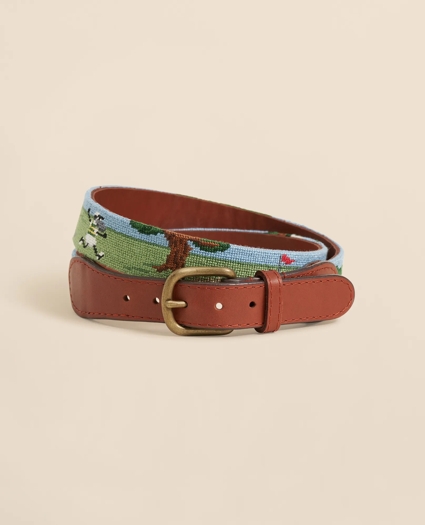 Smathers & Branson Needlepoint Henry Alligator Belt, image 1