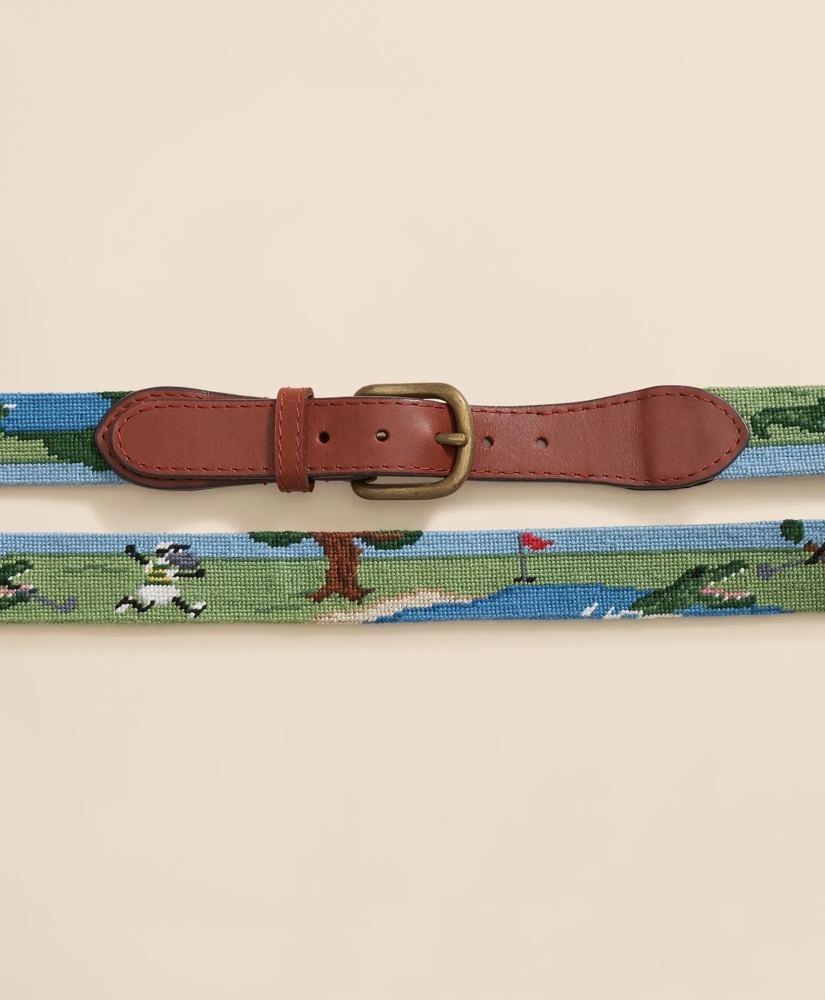 Smathers & Branson Needlepoint Henry Alligator Belt
