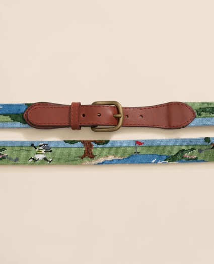 Smathers & Branson Needlepoint Henry Alligator Belt, image 2