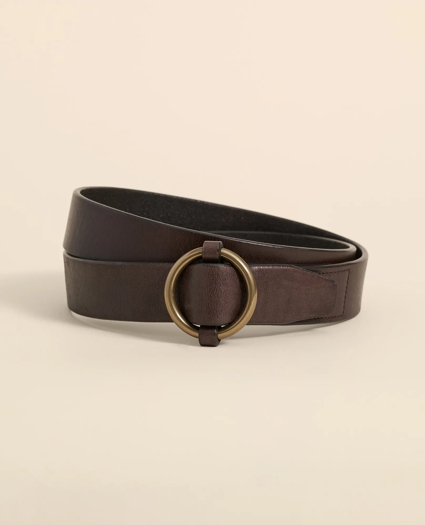 Leather Round Buckle Belt, image 1