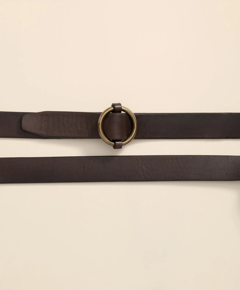 Leather Round Buckle Belt