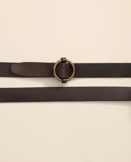 Leather Round Buckle Belt, image 2