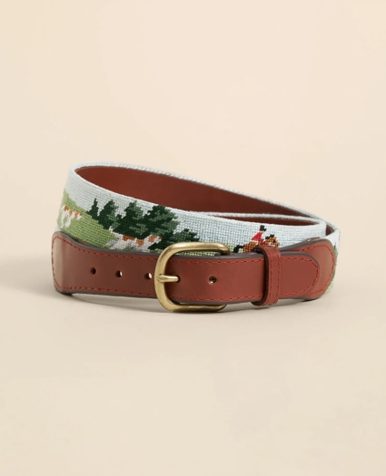 Smathers & Branson Needlepoint Fox Belt, image 1