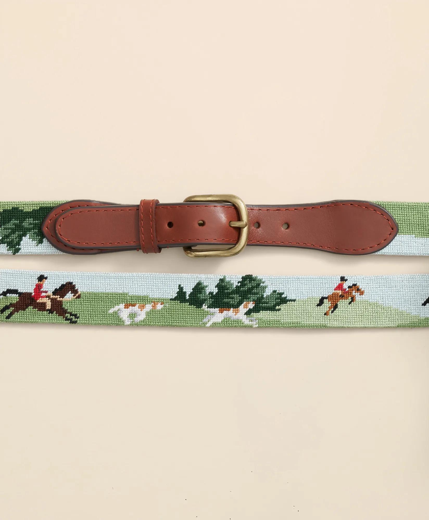 Smathers & Branson Needlepoint Fox Belt, image 2
