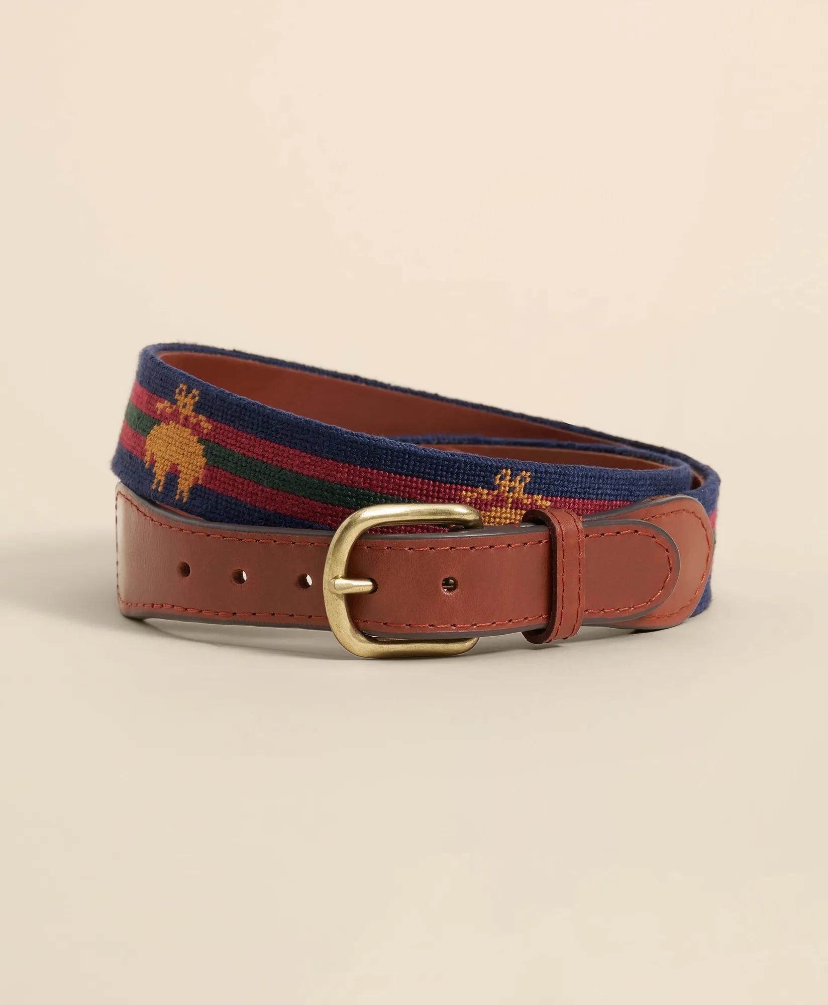 Smathers & Branson Needlepoint Golden Fleece® Belt, image 1