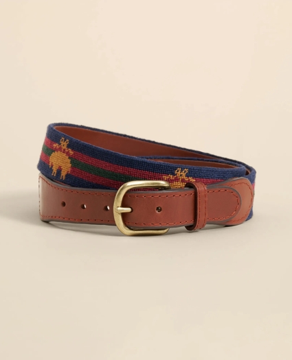 Smathers & Branson Needlepoint Golden Fleece® Belt, image 1